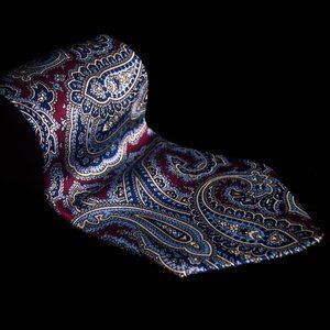 Britt - Men’s Burgundy Paisley 100% Silk Neck Tie 3.5"W x 57"L